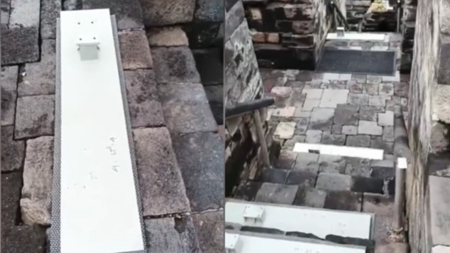 Netizen Kecam Pemasangan Eskalator di Atas Candi Borobudur, untuk Kunjungan Presiden Prabowo?