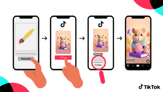 TikTok Berikan Label untuk Konten Buatan AI