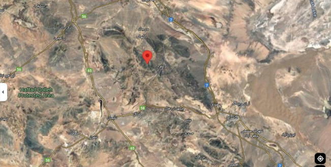 Lokasi desa Fordow di Qom, Iran. (Google Maps)
