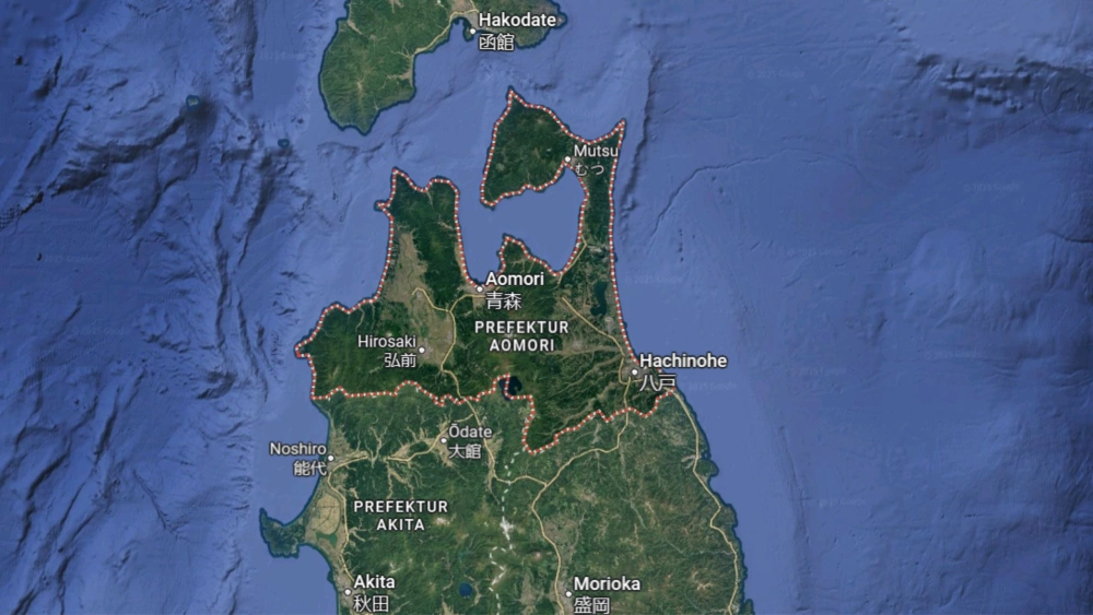 Prefektur Aomori masih riskan diguncang gempa susulan berskala besar. [Google Maps]