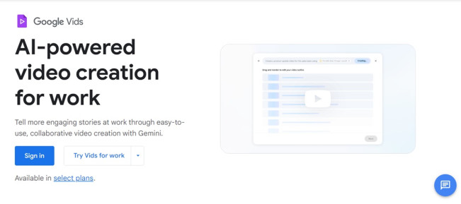 Google Vids kini dilengkapi dengan AI untuk makin memanjakan pengguna. (google)