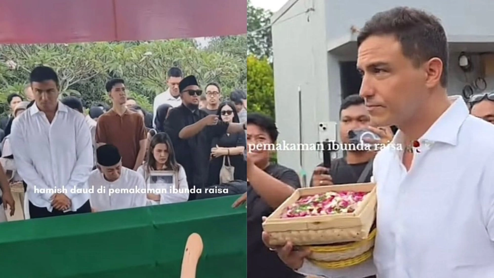Hamish Daud memberikn penghormatan terakhir kepada ibu mertuanya. [TikTok]
