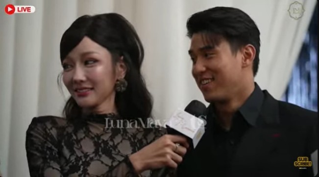 Kenalkan Sang Pacar, Lucinta Luna Bikin Heboh Hadir di Resepsi Luna Maya-Maxime Bouttier