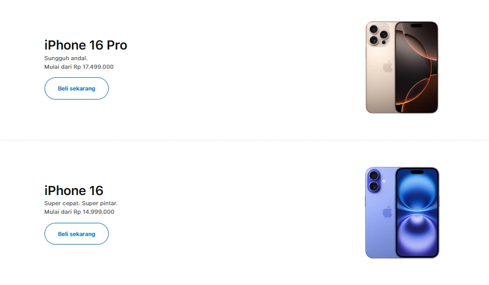 Harga Iphone 16 (Ibox)