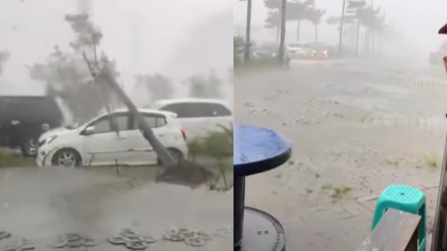 Bandung Dilanda Hujan Deras dan Angin Kencang, Suasana di Masjid Al-Jabbar Mengerikan