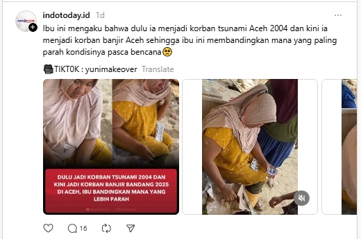 Ibu Korban Banjir (Threads)