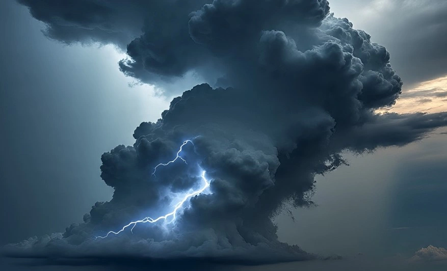 Ilustrasi awan yang bisa mendatangkan Siklon Bakung [Meta AI]