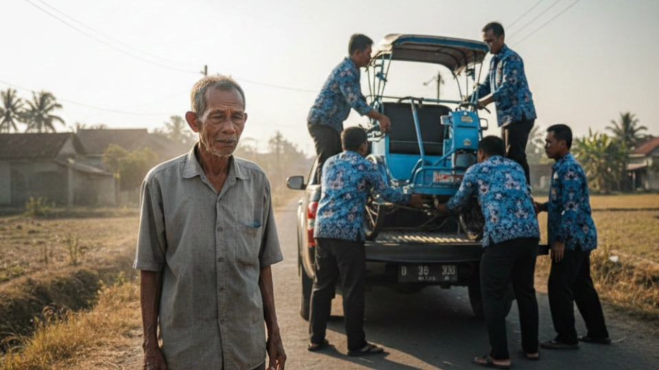 Viral! Becak Listrik Bantuan Presiden Dicegat di Jalan oleh Oknum Desa