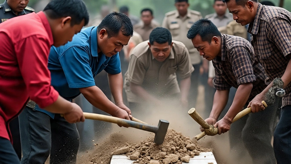 Ilustrasi Bongkar Makam (Meta AI)