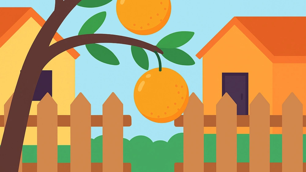 Ilustrasi buah tetangga menjorok. [ftnews-copilot)