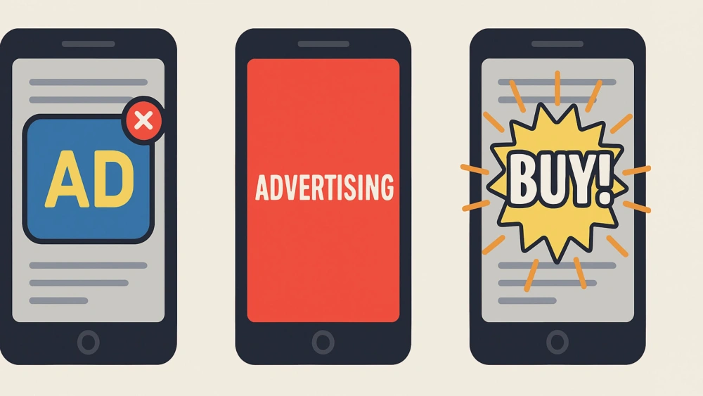 Ilustrasi iklan di HP. [ftnews-copilot]