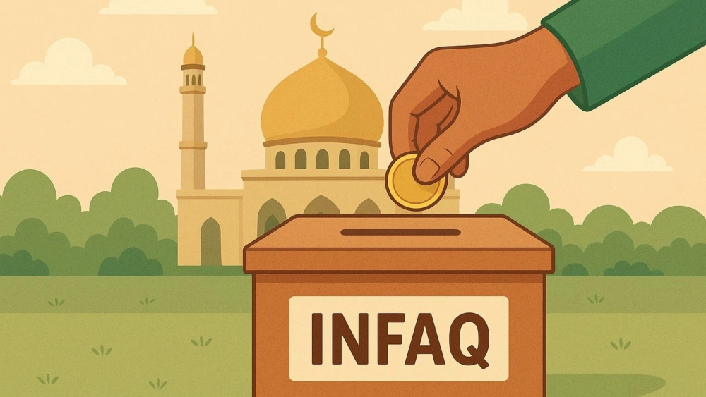 Ilustrasi infak masjid. [muhammadiyah.or.id]