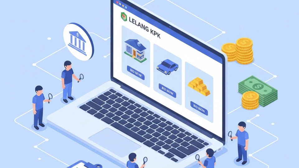 Ilustrasi Lelang KPK (Gemini AI)