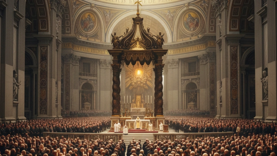 Ilustrasi Misa Di Vatikan (Gemini AI)