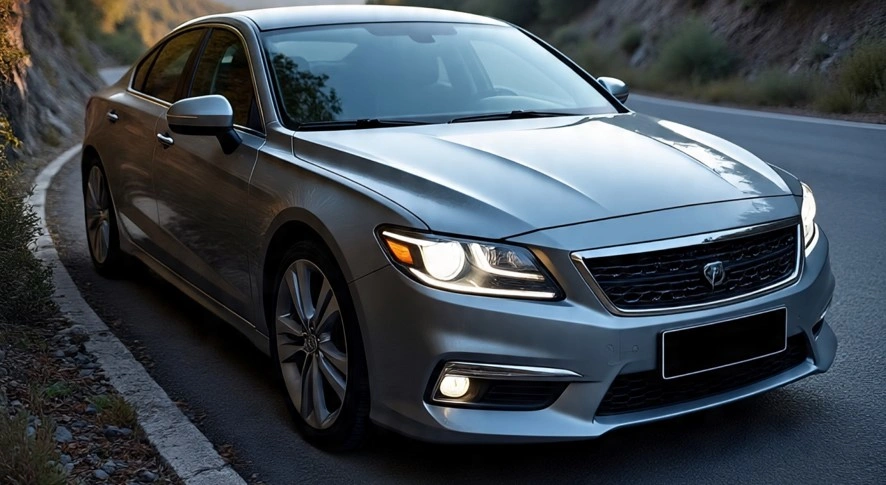 Ilustrasi mobil sedang parkir di pinggir jalan raya [Meta AI]