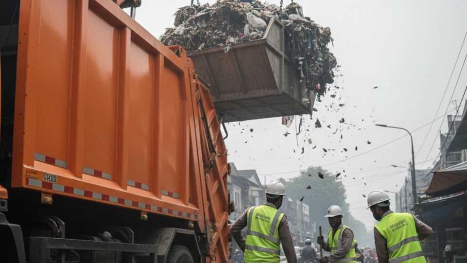 Ilustrasi Pengangkut Sampah (Gemini Ai)