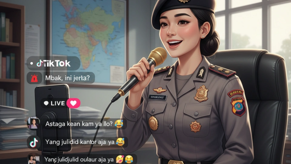 Polwan Karaoke di TikTok Saat Jam Dinas, Netizen Soroti Etika dan Profesionalisme
