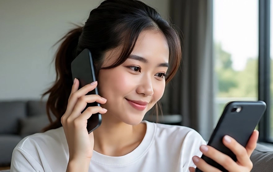 Ilustrasi seorang wanita sedang menelepon [Meta AI]