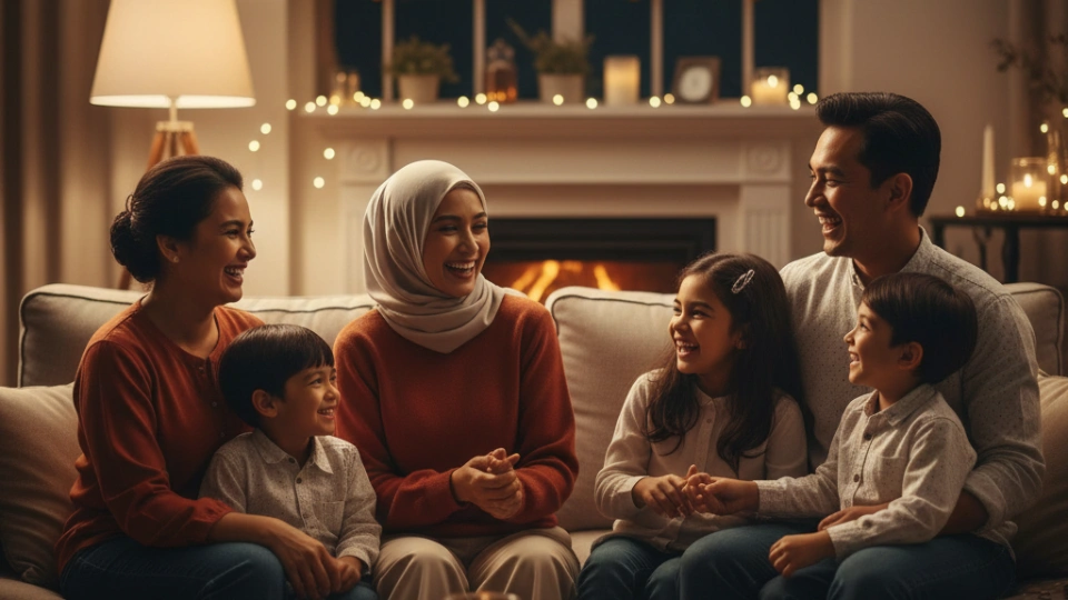 Ilustrasi Tahun Baru Bareng Keluarga (Gemini AI)