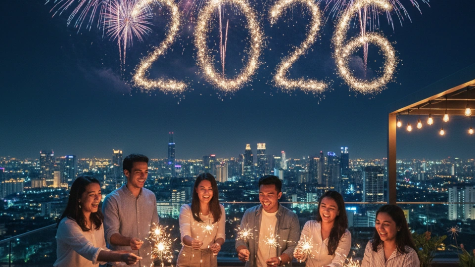 Ilustrasi Tahun Baru Bareng Teman (Gemini AI)