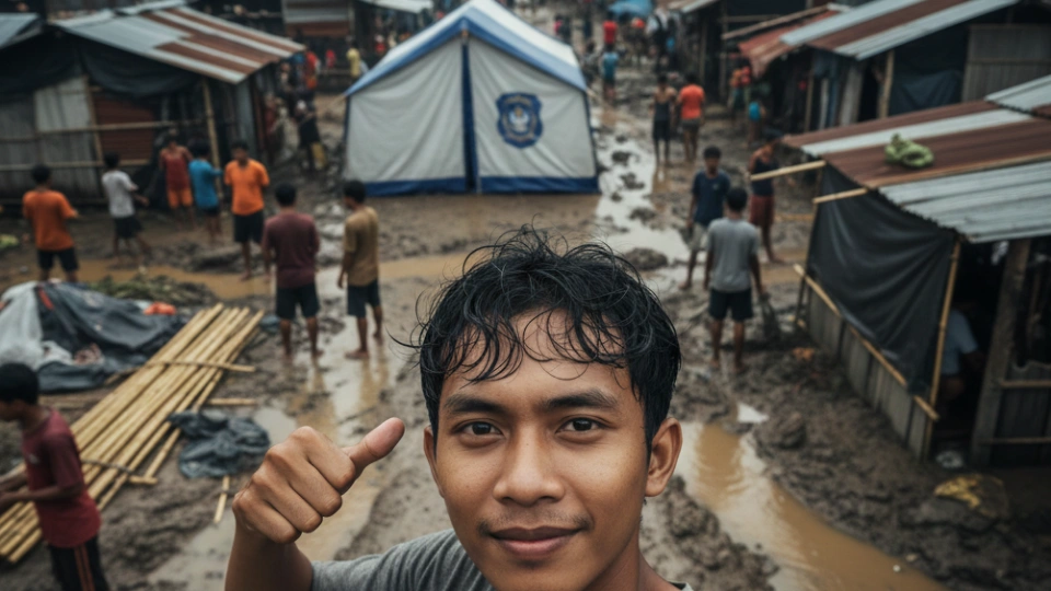 Ilustrasi Tenda Kemensos  (Gemini AI)