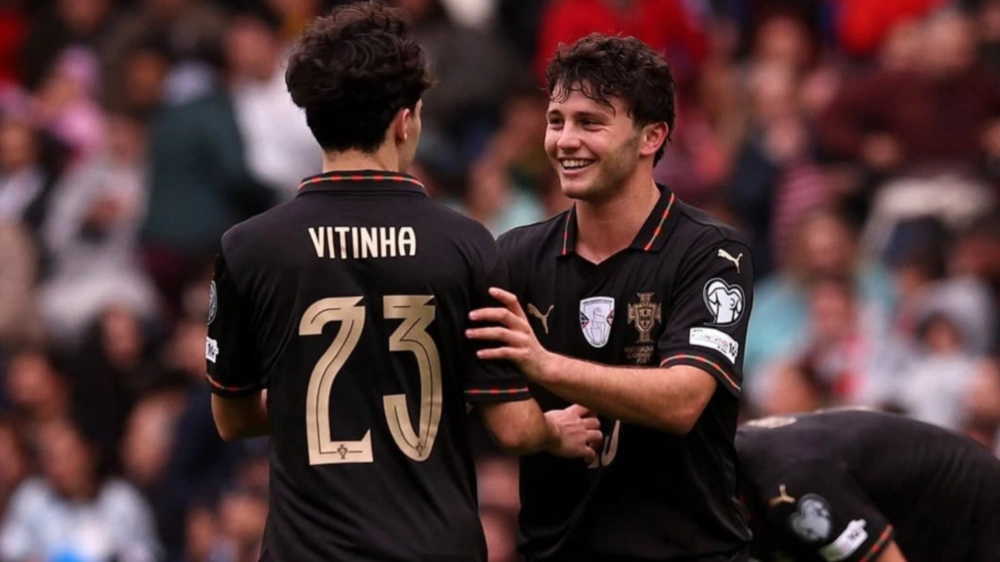 Selebrasi pemain Portugal usai cetak gol. [Instagram]