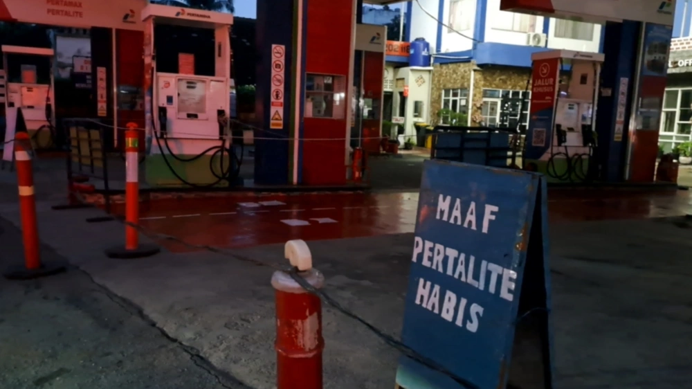 BBM kosong di SPBU Medan. [Istimewa/FT News]