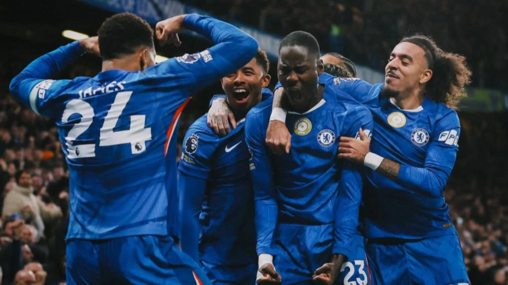 Pemain Chelsea selebrasi. [Instagram/@chelseafc]