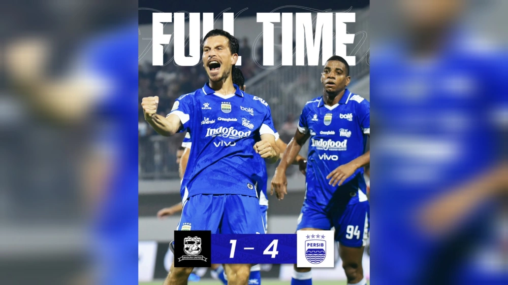 Hasil akhir Madura United vs Persib Bandung. [Instagram/@persib]