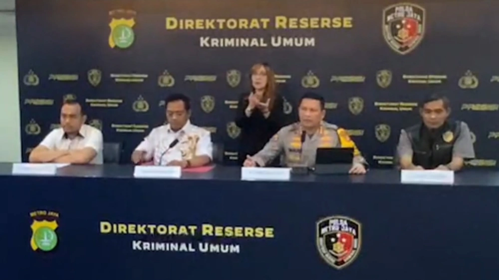 Konfrensi pers dari Polda Metro Jaya. [Instagram]