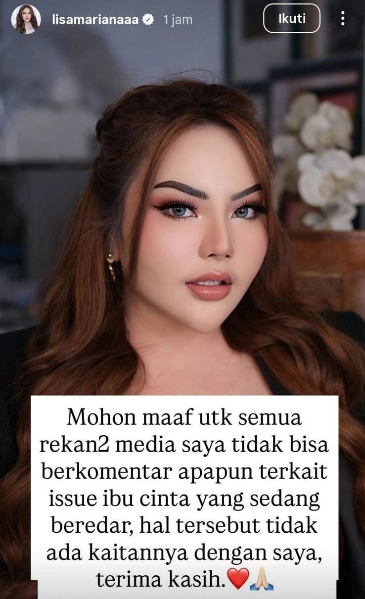 Insta Story Lisa Mariana. [instagram]