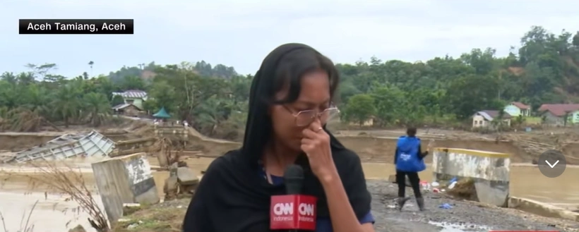 Irine Menangis Saat Kabarkan Aceh (Tiktok)