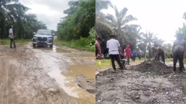 Heboh Warga Desa di Lebak Urunan  Perbaiki Jalan Rusak karena Bosan Tunggu  Pemerintah