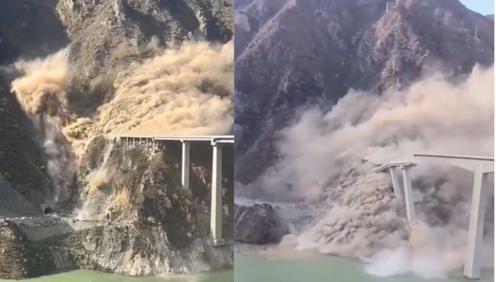 Jembatan Hongqi memiliki panjang 758 meter. [x @WeatherMonitors]