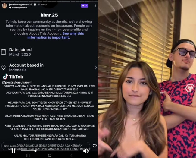 Klarifikasi Jennifer Coppen. (Instagram)