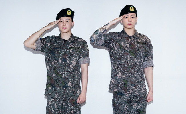 Jimin dan Jungkook BTS selesai wamil. (Xportsnews)