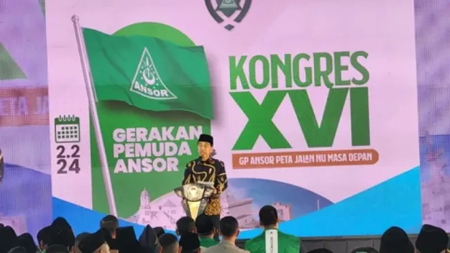 Di Atas Kapal Laut, Jokowi Buka Kongres XVI GP Ansor