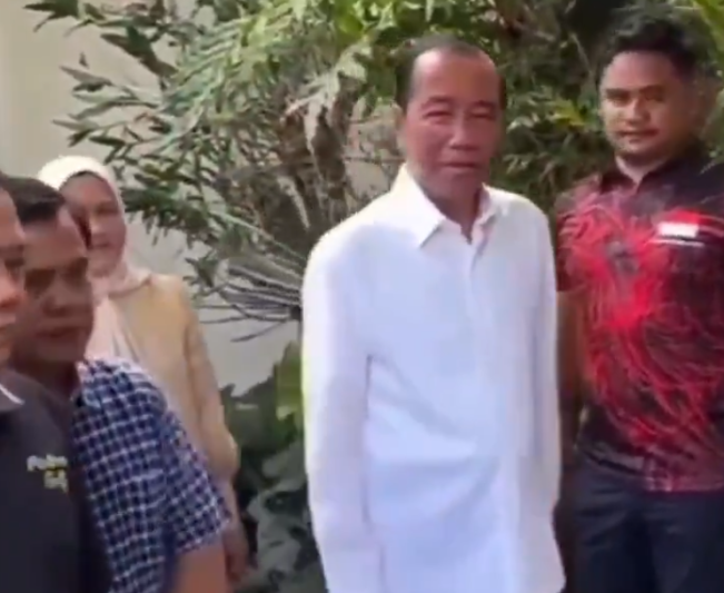 Jokowi saat berulang tahun. (Twitter)