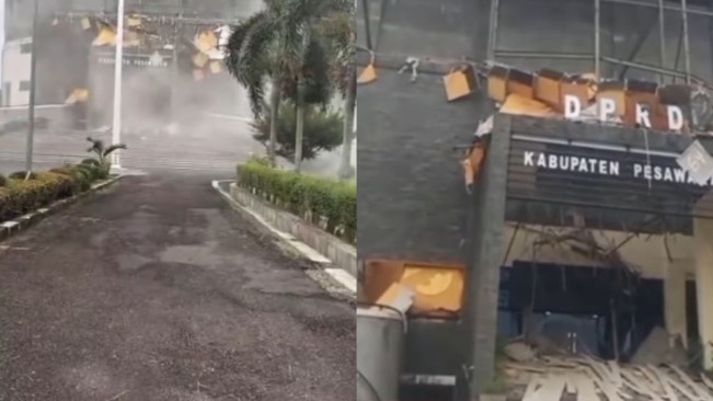 Viral Gedung DPRD Pesawaran Ambruk, Netizen: Akibat Termakan Tikus