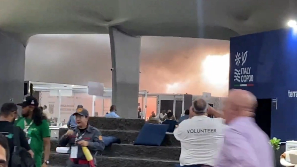 Kebakaran lokasi Cop30 di Brazil [X @ronaldaodars]