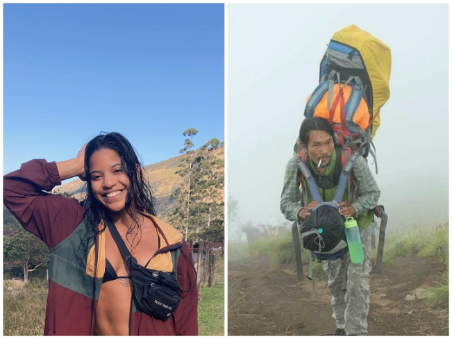 Juliana Marins dan Agam Rinjani. (Instagram)
