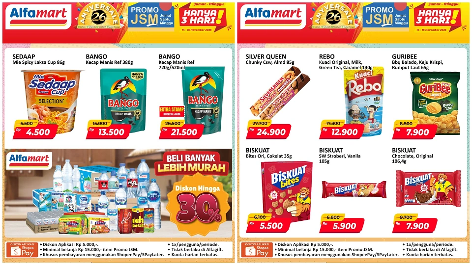 Promo JSM Alfamart 14-16 November 2025: Diskon Hebat untuk Kebutuhan Rumah Tangga