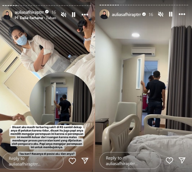 Aulia Safhira dilabrak pelakor. (Instagram/@auliasafhiraptrr)