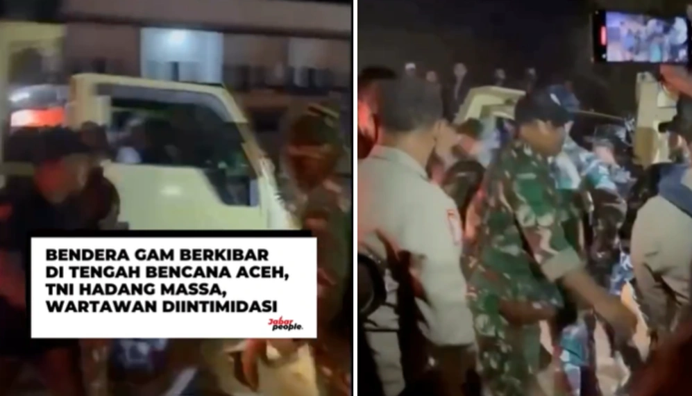 Kolase bendera GAM ada di Truk (TikTok)