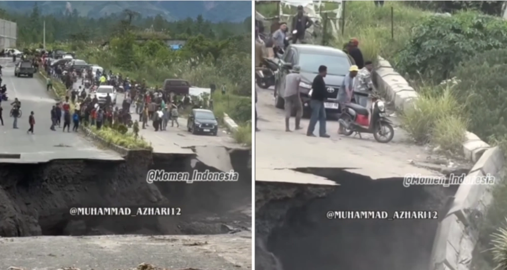 Gali Parit Berujung Petaka, Jalan Pacuan Kuda di Bener Meriah Amblas Seketika