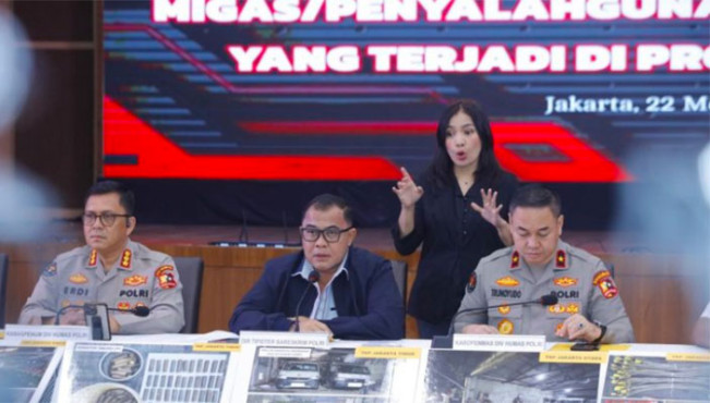 Brigjen Pol Nunung Syaifuddin, Dirtipidter Bareskrim Polri dalam konferensi pers di gedung Bareskrim, Kamis (22/5/2025)/Foto: Humas Polri