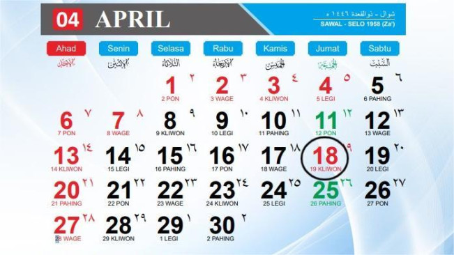 Jumat 18 April Pekan Ini Tanggal Merah, Libur Hari Apa?