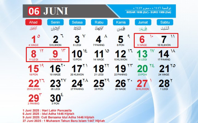 Libur Panjang Idul Adha 2025 Dimulai Jumat hingga Senin Pekan Depan