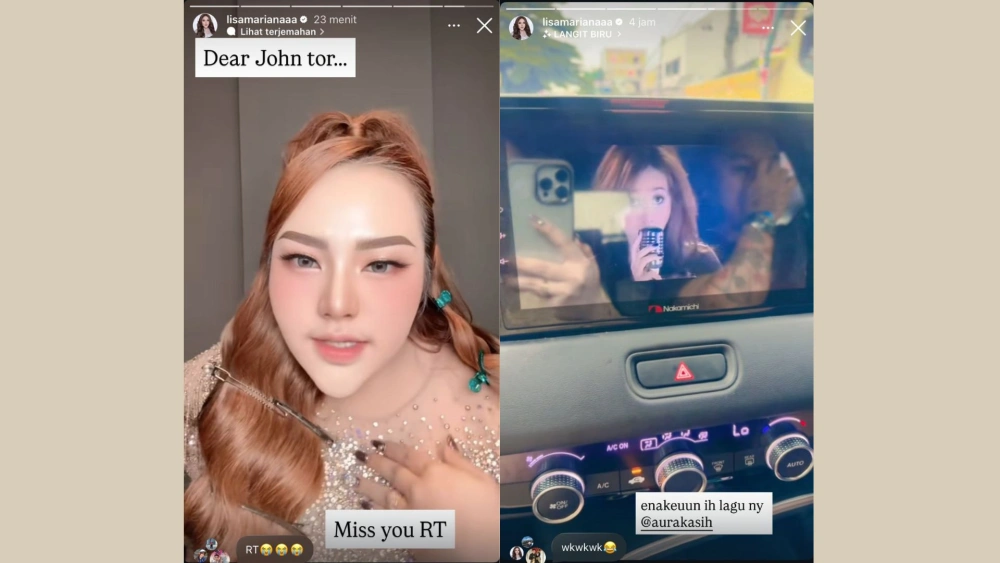 Postingan Lisa Mariana yang diduga menyindir Aura Kasih. [Instagram]