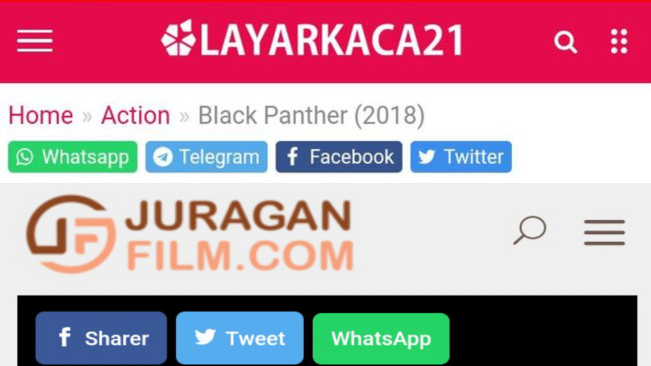 Persamaan dan Perbedaan LK21 Layarkaca21 dan Juraganfilm